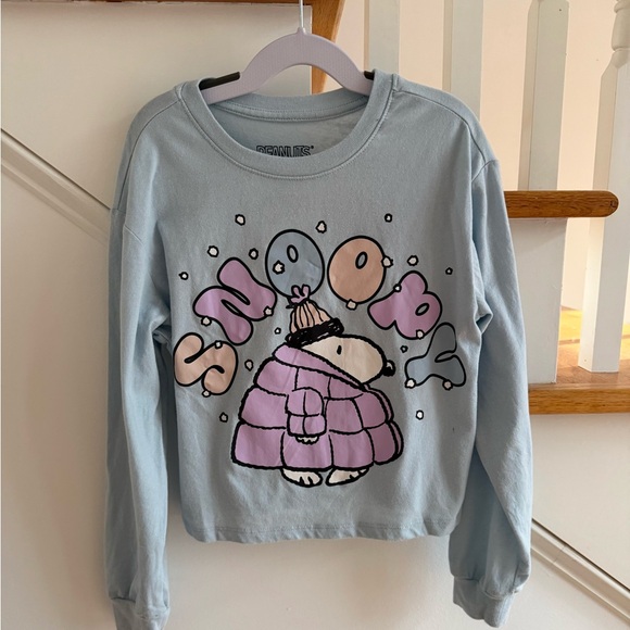 Girls’ Peanuts Snoopy Long Sleeve Graphic Tee, Size 8 - Picture 6 of 7